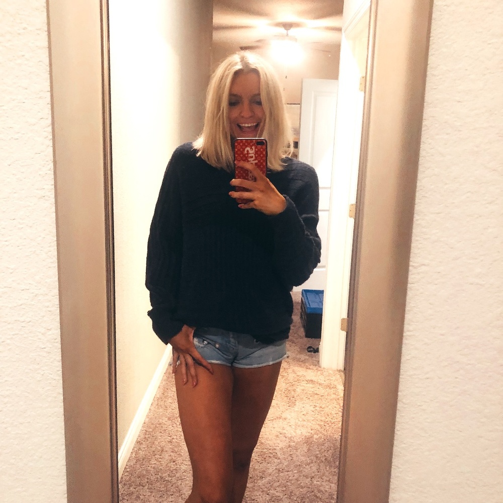 navy blue sweater